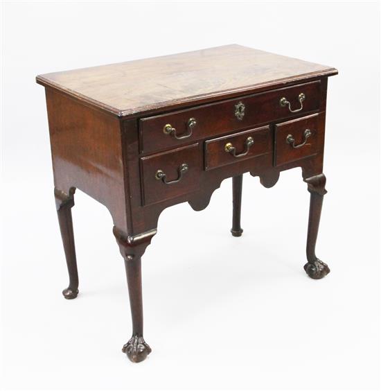 A George II mahogany lowboy, W.2ft 6in.